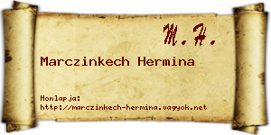 Marczinkech Hermina névjegykártya